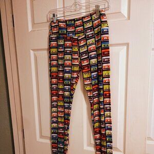 LuLaRue Cassette Retro Leggings, One Size, 35" Long, Hi-Rise, New